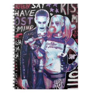 Suicide Squad | Joker & Harley Typography Photo Notebook