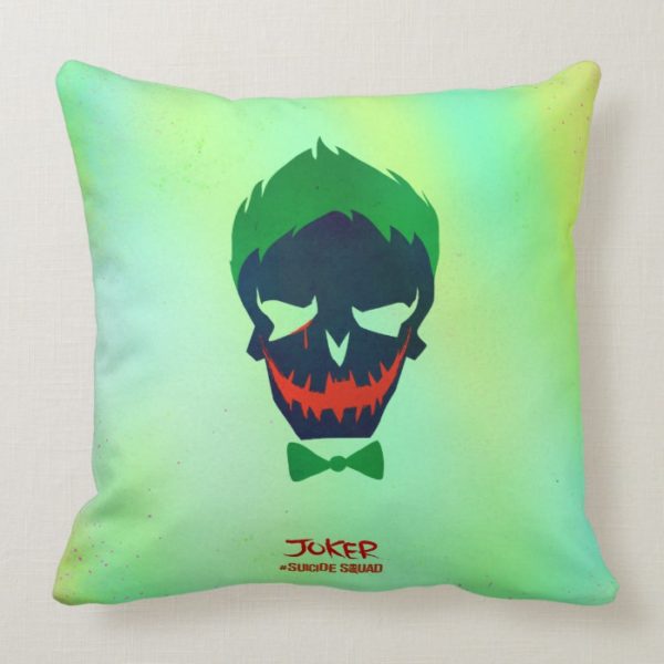 Suicide Squad | Joker Head Icon Throw Pillow