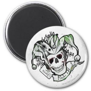 Suicide Squad | Joker Skull "All In" Tattoo Art Magnet