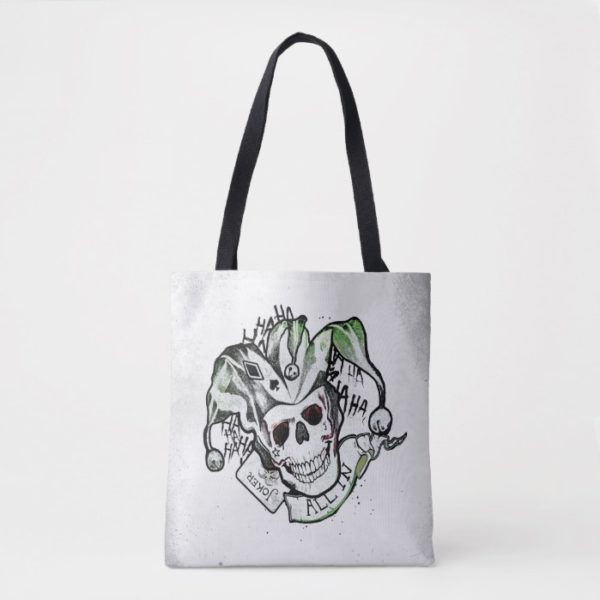 Suicide Squad | Joker Skull "All In" Tattoo Art Tote Bag