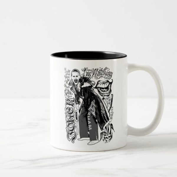 Suicide Squad | Joker Typography Photo Two-Tone Coffee Mug