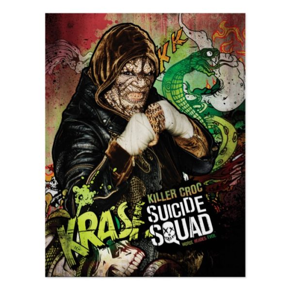 Suicide Squad | Killer Croc Character Graffiti Postcard
