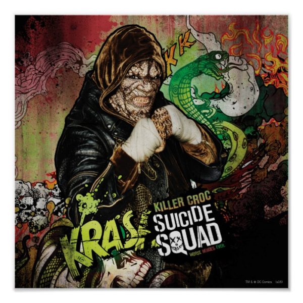Suicide Squad | Killer Croc Character Graffiti Poster