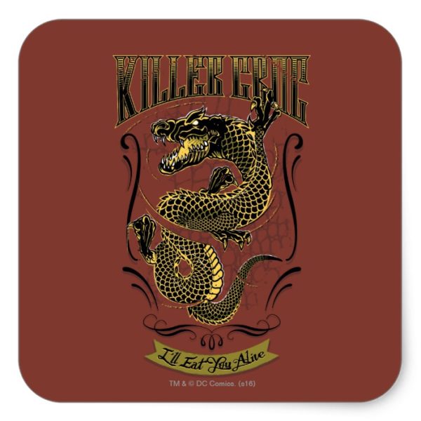 Suicide Squad | Killer Croc Tattoo Square Sticker
