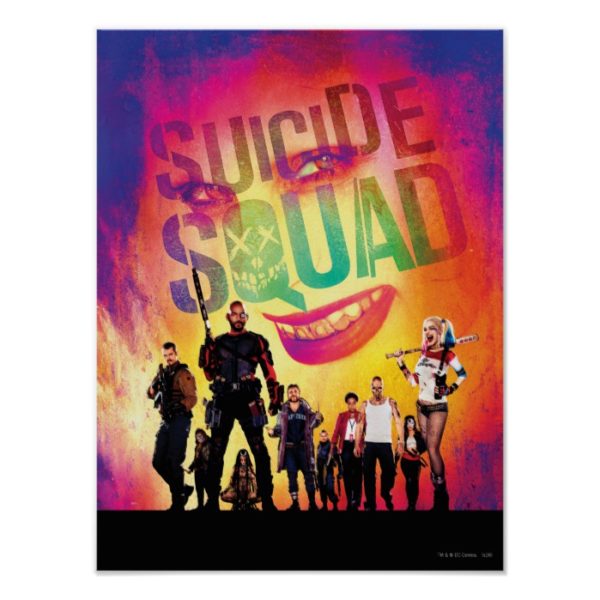 Suicide Squad | Orange Joker & Squad Movie Poster