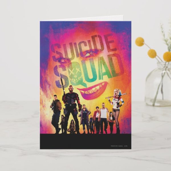Suicide Squad | Orange Joker & Squad Movie Poster Card