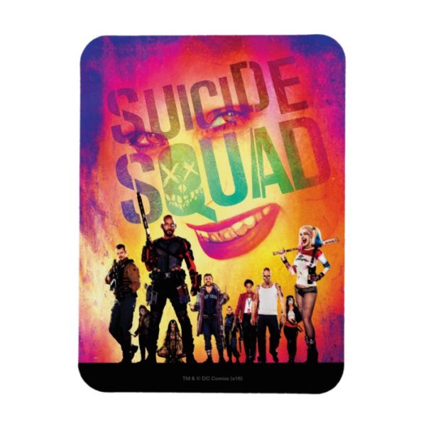 Suicide Squad | Orange Joker & Squad Movie Poster Magnet