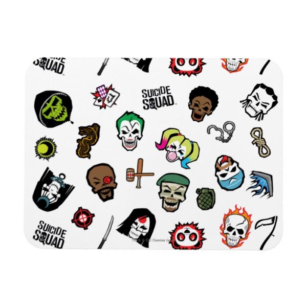 Suicide Squad | Suicide Squad Emoji Pattern Magnet
