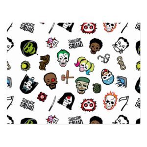 Suicide Squad | Suicide Squad Emoji Pattern Postcard