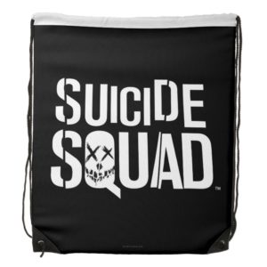 Suicide Squad | White Logo Drawstring Backpack
