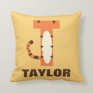 T is for Tigger | Add Your Name Throw Pillow