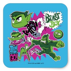 Teen Titans Go! | Beast Boy Shapeshifts Square Sticker