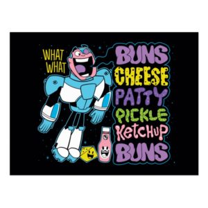 Teen Titans Go! | Cyborg Burger Rap Postcard