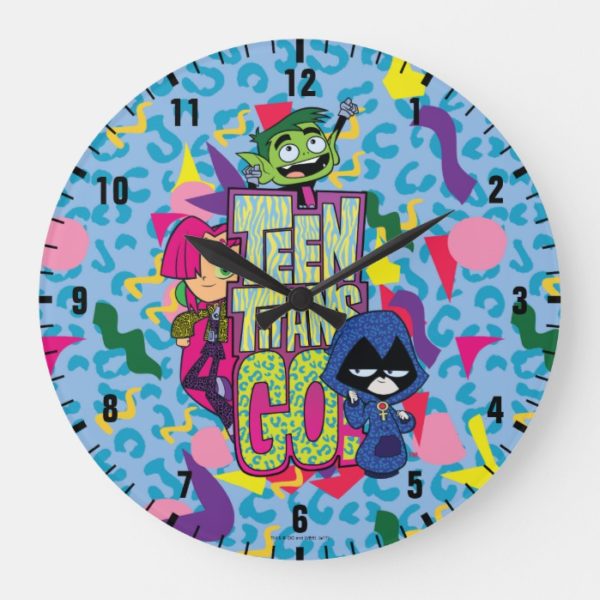 Teen Titans Go! | "Girls Girls" Animal Print Logo Large Clock