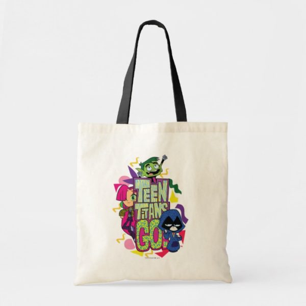 Teen Titans Go! | "Girls Girls" Animal Print Logo Tote Bag