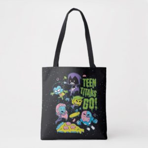 Teen Titans Go! | Gnarly 90's Pizza Graphic Tote Bag