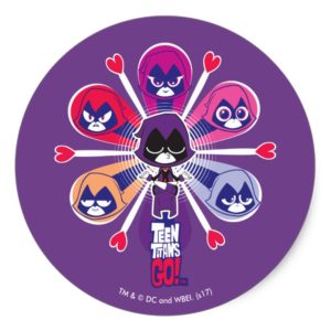 Teen Titans Go! | Raven's Emoticlones Classic Round Sticker