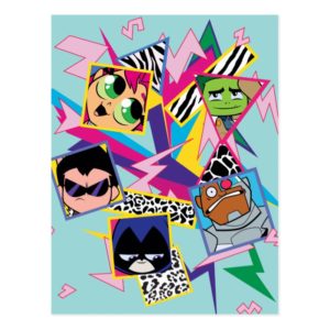 Teen Titans Go! | Retro 90's Group Collage Postcard