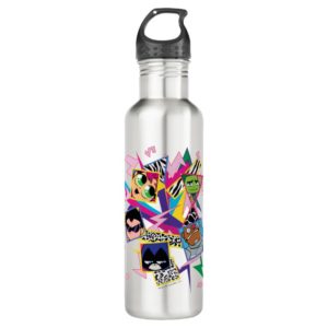 Teen Titans Go! | Retro 90's Group Collage Water Bottle
