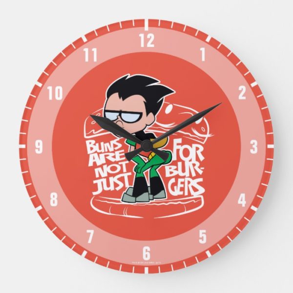 Teen Titans Go! | Robin Booty Scooty Buns Large Clock