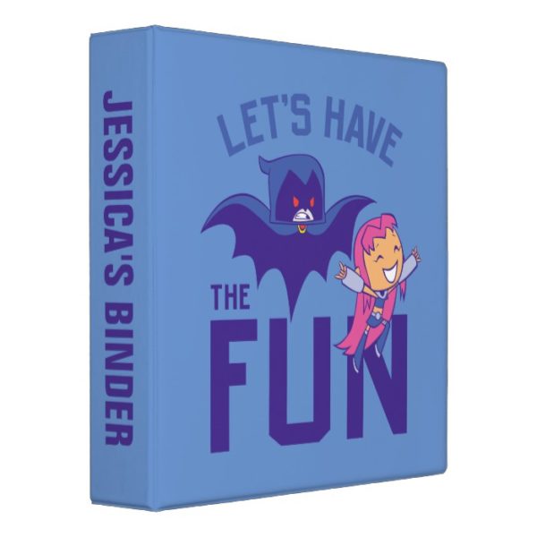 Teen Titans Go! | Starfire & Raven "Have The Fun" 3 Ring Binder