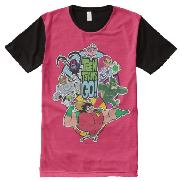 Teen Titans Go! | Team Group Graphic All-Over-Print T-Shirt