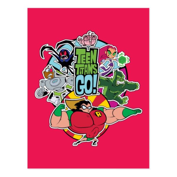Teen Titans Go! | Team Group Graphic Postcard