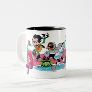 Teen Titans Go! | Tentacled Monster Approaches Two-Tone Coffee Mug