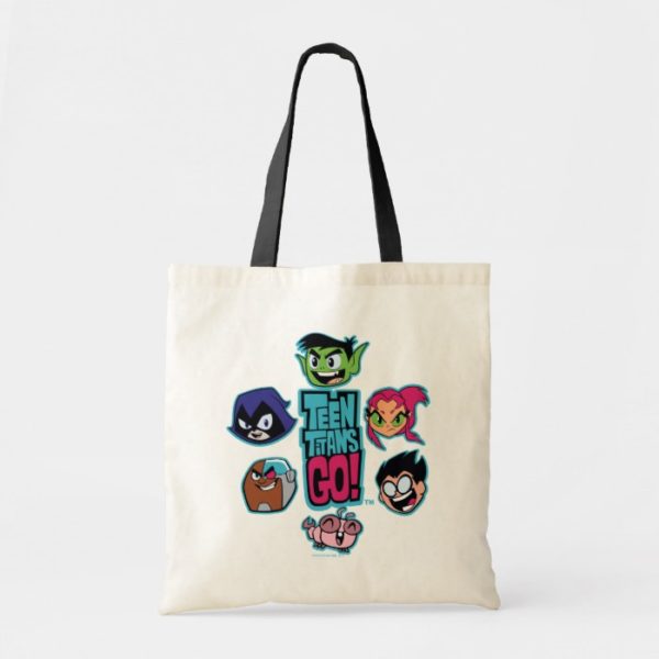 Teen Titans Go! | Titans Head Pattern Tote Bag