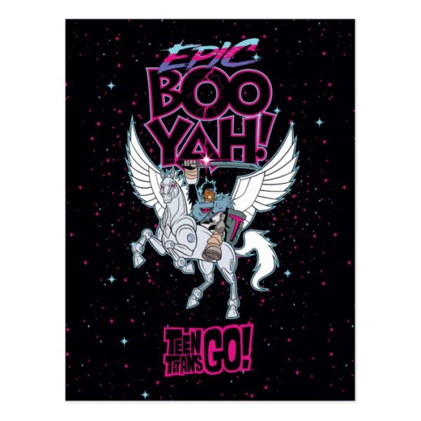 Teen Titans Go! | Warrior Cyborg Riding Pegasus Postcard
