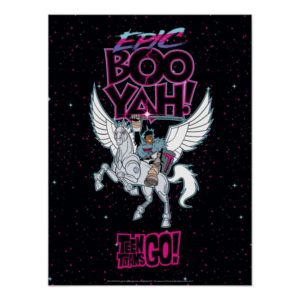 Teen Titans Go! | Warrior Cyborg Riding Pegasus Poster