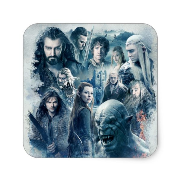 The Five Armies Character Graphic Square Sticker
