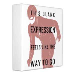 The Flash | "Blank Expression" Quote Silhouette 3 Ring Binder