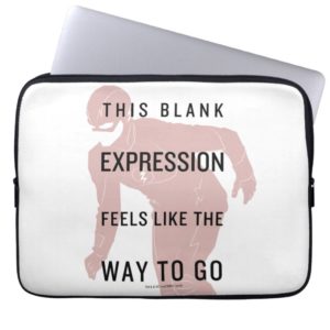 The Flash | "Blank Expression" Quote Silhouette Computer Sleeve