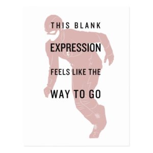 The Flash | "Blank Expression" Quote Silhouette Postcard