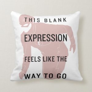 The Flash | "Blank Expression" Quote Silhouette Throw Pillow