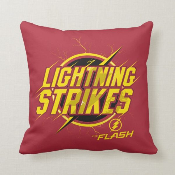 The Flash | "Lightning Strikes" Graphic Throw Pillow
