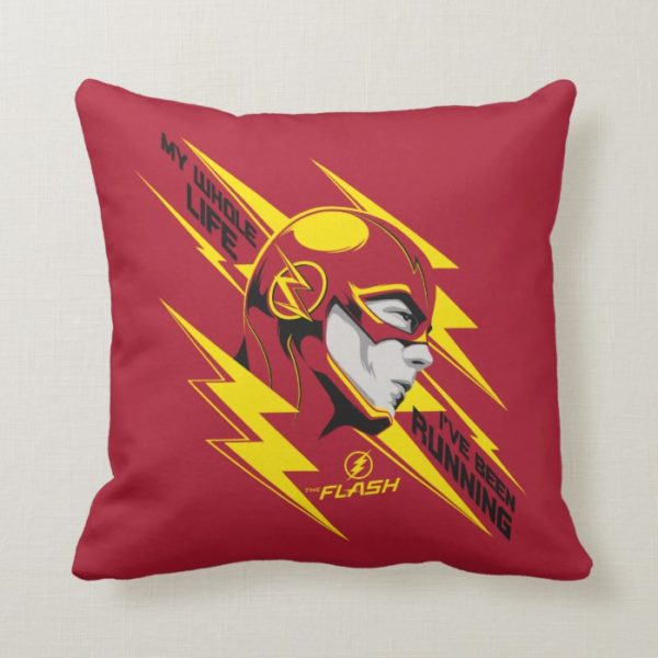 The Flash | My Whole Life I've Been Running Throw Pillow