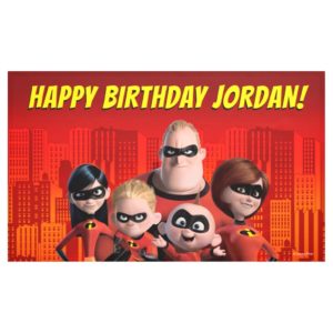 The Incredibles Family Birthday Banner