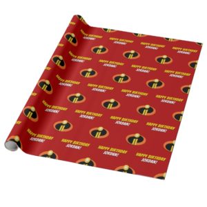 The Incredibles Family Birthday Wrapping Paper