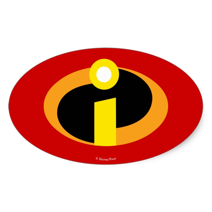 Incredibles oval sticker