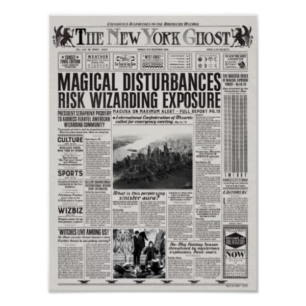 The New York Ghost Newspaper Poster
