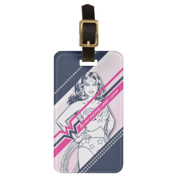 The One And Only Wonder Woman' Retro Graphic Bag Tag