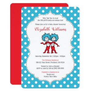 Thing 1 Thing 2 | Twins Baby Shower Invitation