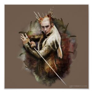 Thranduil With Sword Poster