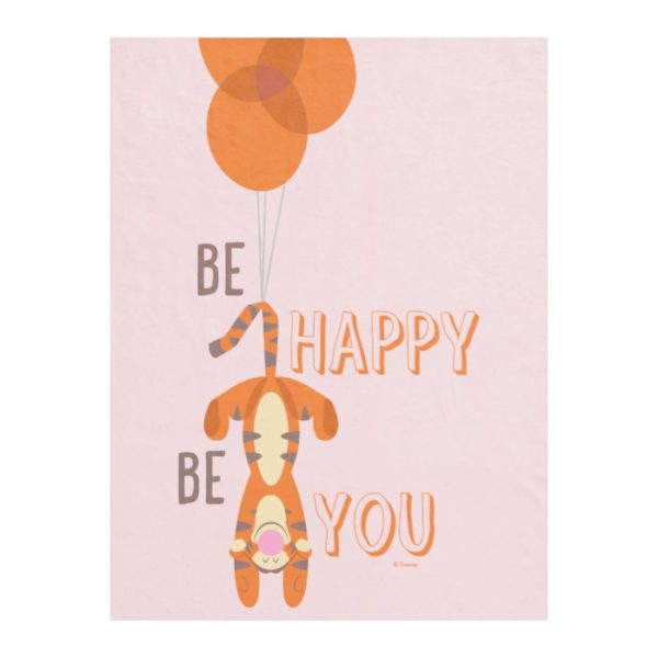 Tigger | Be Happy Be You Quote Fleece Blanket