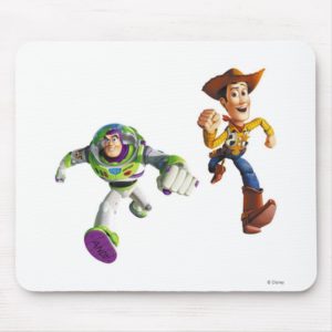 Toy Story Buzz Lightyear Woody running Mouse Pad