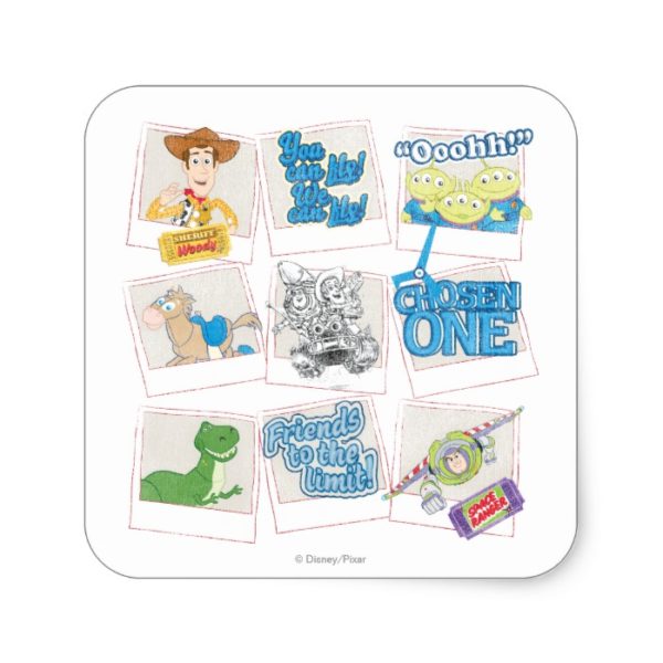 Toy Story Picture Collage Square Sticker