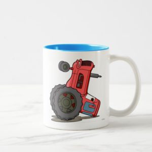 Tractor Tipped Over Two-Tone Coffee Mug