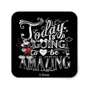 Trendy Mickey | Today Is Going To Be Amazing Square Sticker